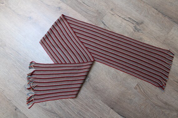 Wool scarf vintage. Shawl Retro. Unisex Scarf. Me… - image 2