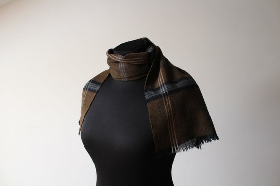 Wool scarf vintage, Shawl Retro, Unisex Scarf, Me… - image 8