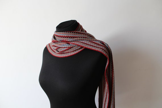 Wool scarf vintage. Shawl Retro. Unisex Scarf. Me… - image 7