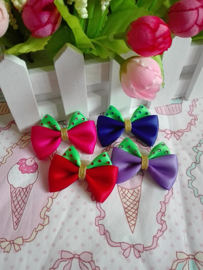 Vintage bow Fruits mix grooming bow ties dog yorkie bow per dog bow vintage dog bow show bows for dogs maltese show bow