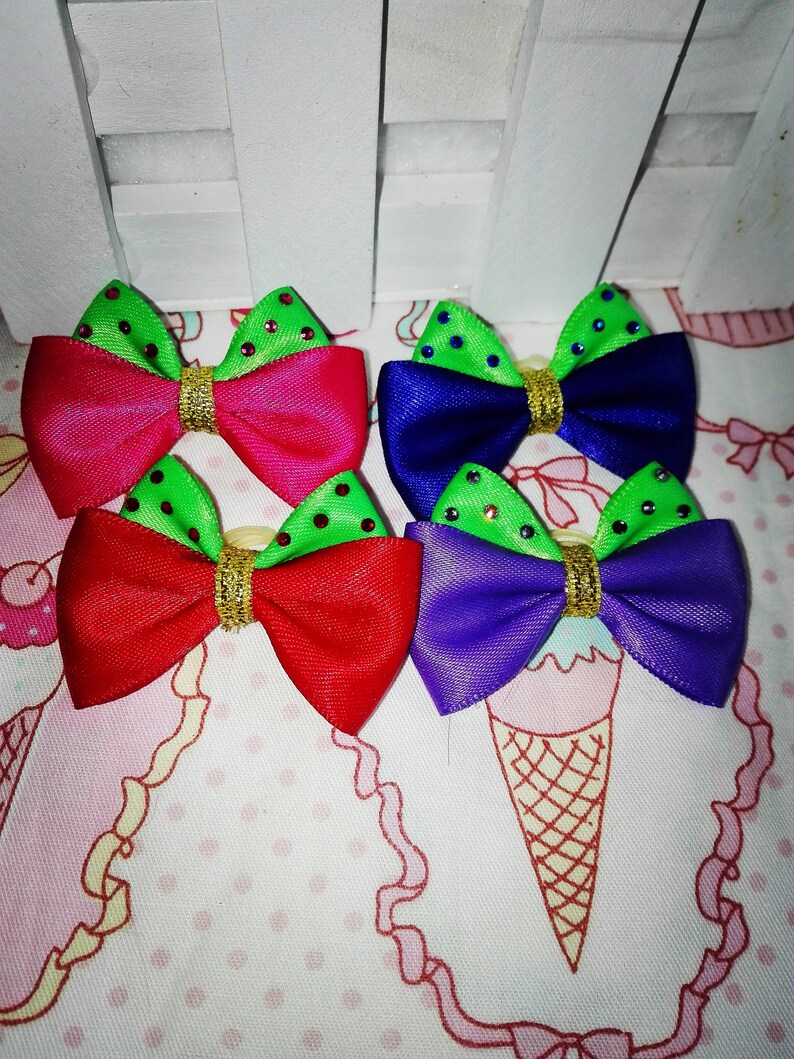 Vintage bow Fruits mix grooming bow ties dog yorkie bow per dog bow vintage dog bow show bows for dogs maltese show bow