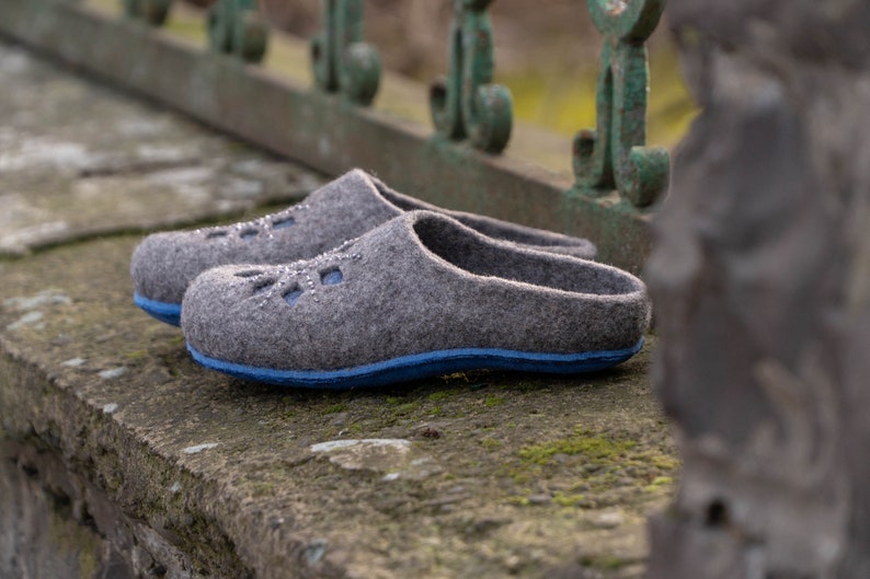cushy felt clog slippers