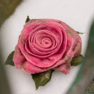 Felt flower brooch rose felt flower pin wool jewelry flower girl gift wool felt brooch Custom colors available image 7