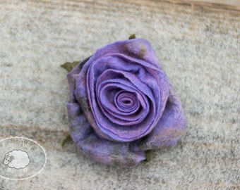 Felt flower brooch wool jewelry felt flower pin wool felt brooch | Custom colors available