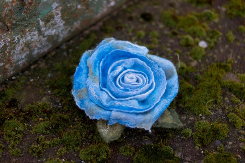 Mothers day jewelry Rose Brooch Rose Jewelry Felted Flower Brooch Needle Felted Rose Felt Brooch Wool Flower Gift for her felted brooch image 10