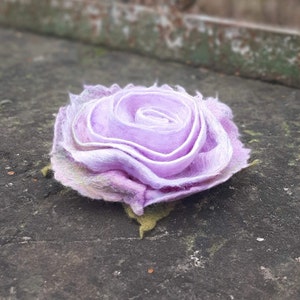 Felted woolen flower brooch Brooches 50th birthday gift Gift for her Gift mother Unique wife gift Accessories Merino wool Woolen rose Purple