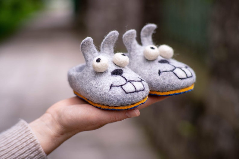 Baby Geschenk Osterhase Hausschuhe Baby Hausschuhe Gefilzte Hausschuhe Wolle Schuhe Mädchen Hausschuhe Babyschuhe Wolle Hausschuhe Jungen Hausschuhe Bild 7