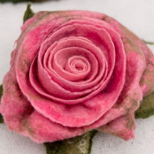 Felt flower brooch rose felt flower pin wool jewelry flower girl gift wool felt brooch Custom colors available image 6