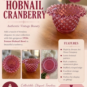 Fenton Cranberry Glass - Etsy