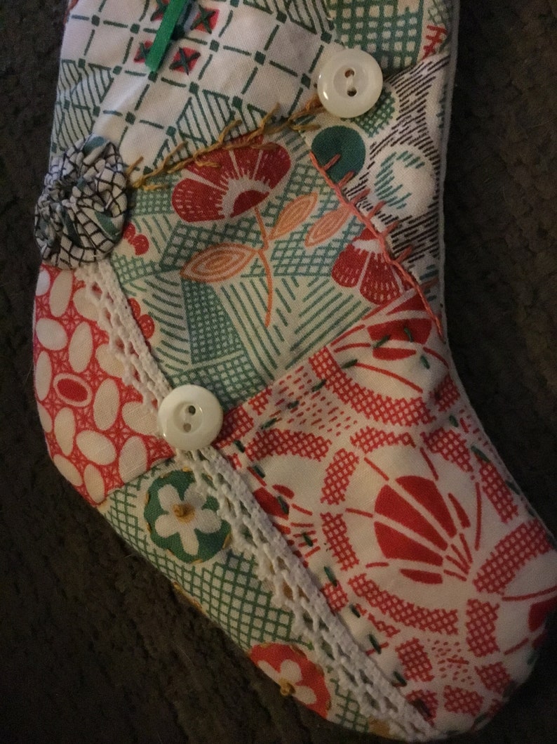 Quilted mini stocking
