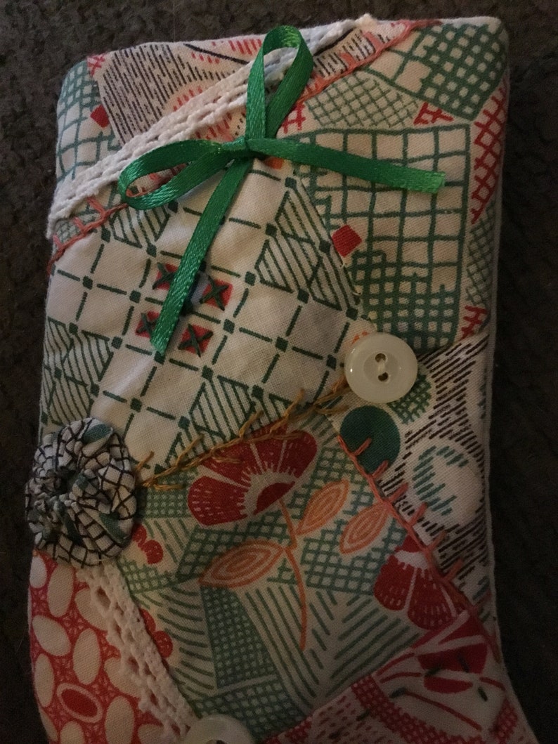 Quilted mini stocking