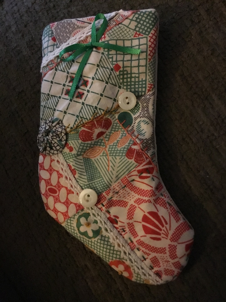 Quilted mini stocking