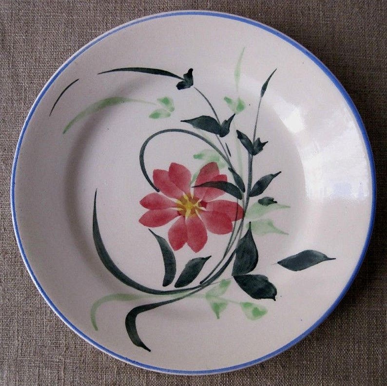 utensil Kitchen cottage.art of the holiday tables kitchen 12 hand-painted antique earthenware dessert plates