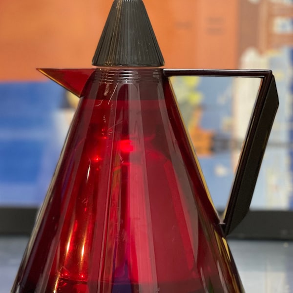 Star Trek Thermal Carafe, Red with Black Accents, Deep Space Nine thermos, Mid Century Mod unique kitchen decor, minimalist coffee decanter