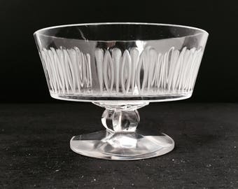 Lalique Isabelle Footed Compote Open Candy Dish 477883 Pattern Code CLQISA