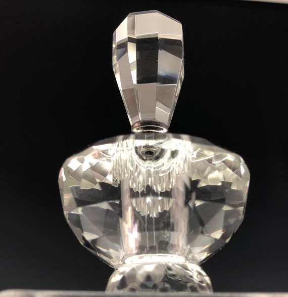 Vintage Crystal Perfume Bottle, Deco Hollywood wi… - image 4
