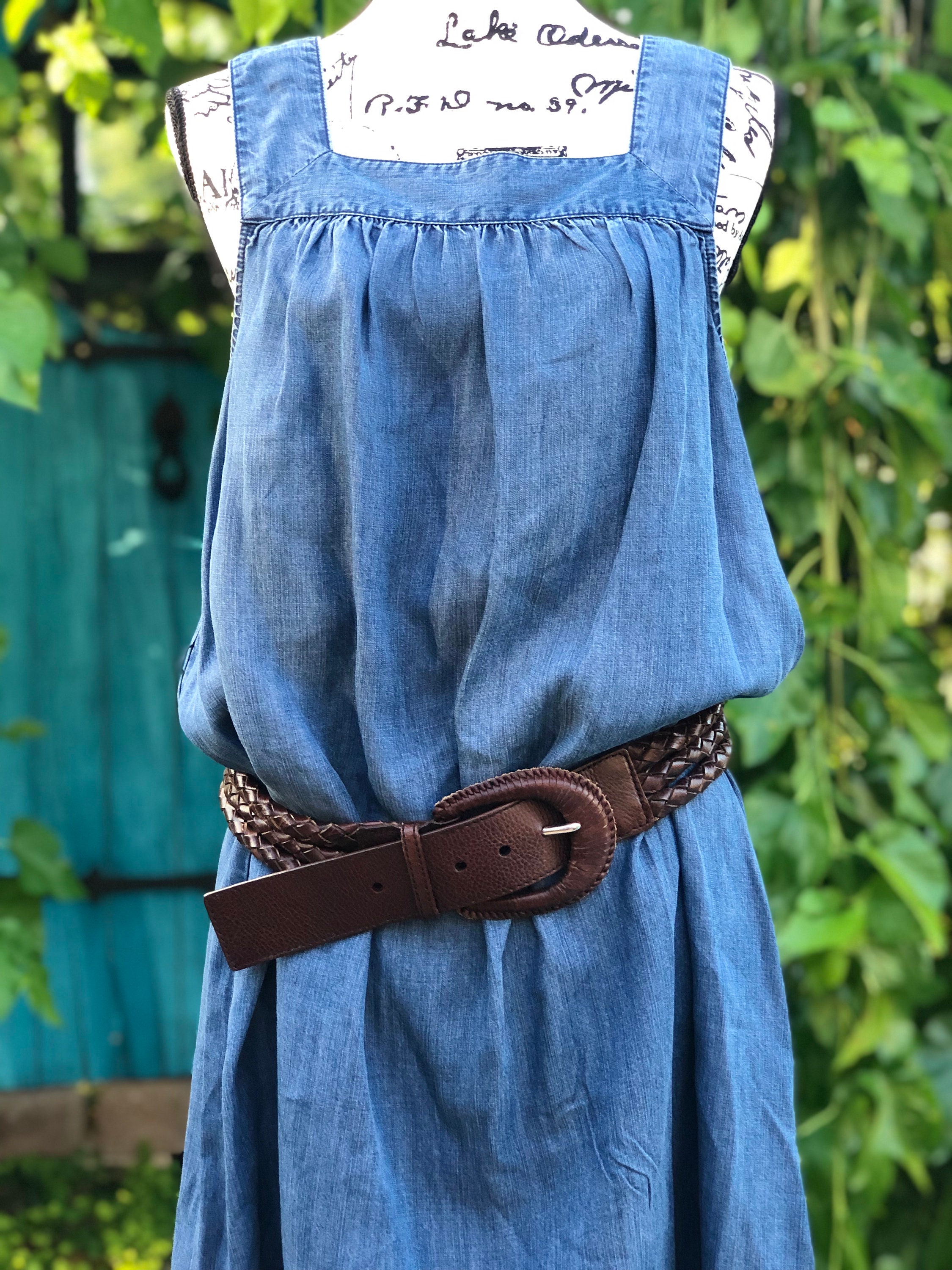 Vintage Black Leather Studded Distressed Boho Biker Belt Braided Michael Kors il_fullxfull.1957364364_sjmj.jpg main image 3