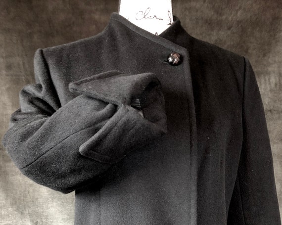 Black Trench Coat, Dark Academia, Military Style … - image 2