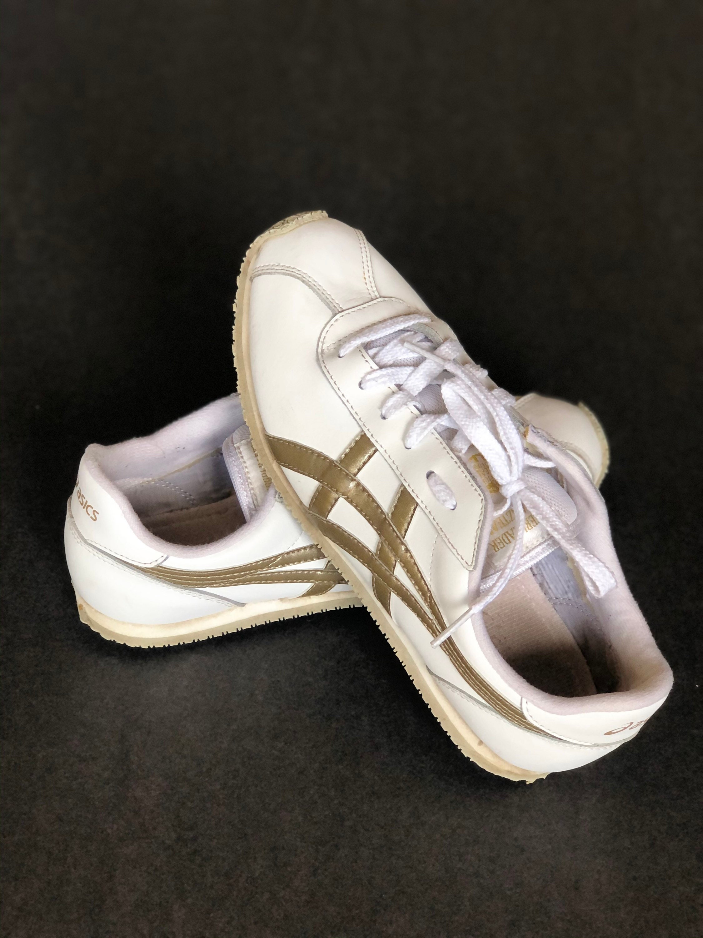 Asics Cheerleading Schuhe 75 Vintage WeißGold ASICS Retro Etsy