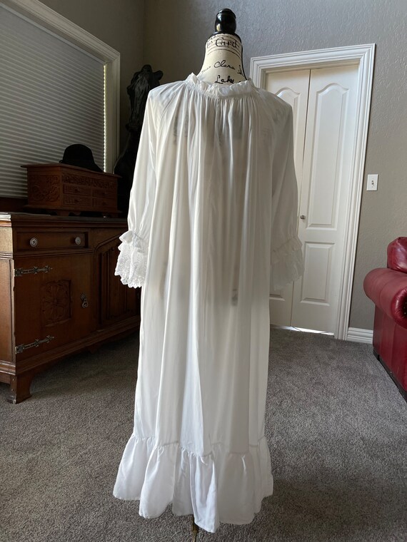 Victorian Nightgown, White Sheer Nightgown, Gathered … - Gem