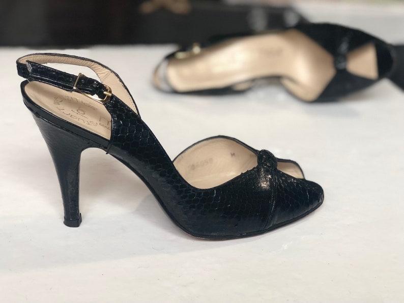 designer black pumps