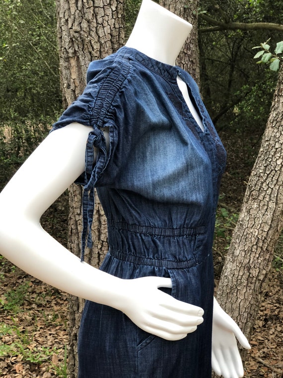 Dressy denim jumpsuit deals