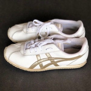 Asics Cheerleading Shoes 7.5 Vintage White Gold ASICS Retro | Etsy