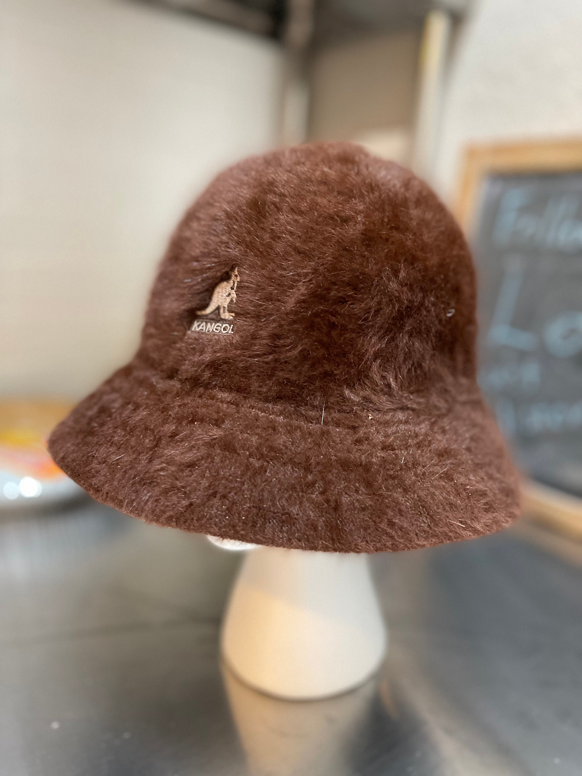 Brown Kangol Furgora Bucket Hat, Classic Kangol Fuzzy Hat, Angora Winter  Hat, Medium Chocolate Brown Casual Hat