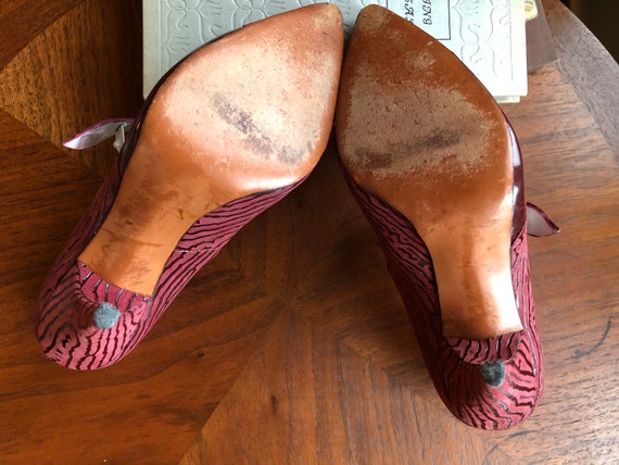 70s Designer Shoes, burgundy heels, Pin Up Shoes,… - image 6