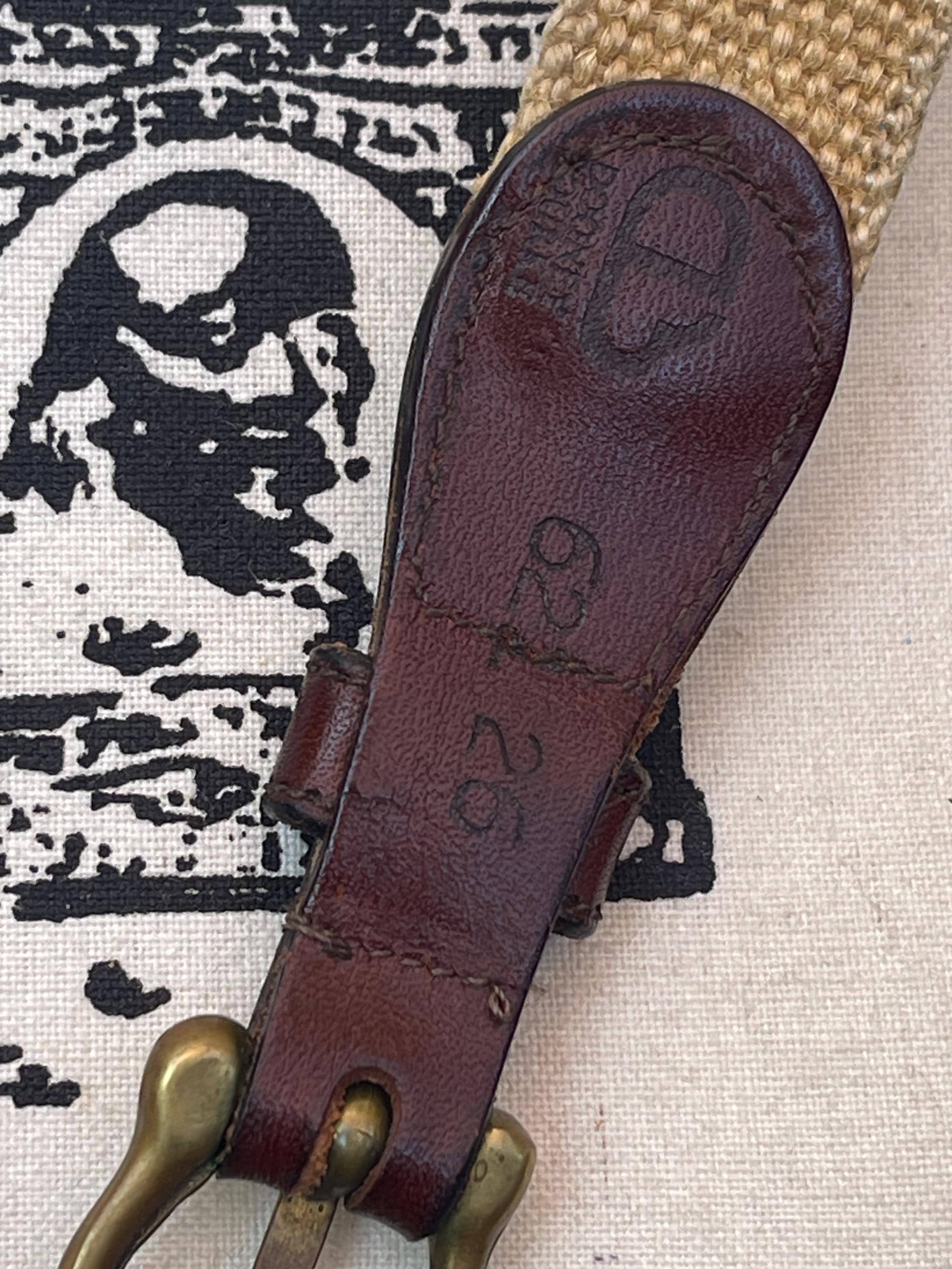 Vintage Dooney & Bourke Leather Canvas Belt - XS (25-28 