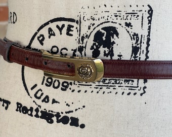 Vintage 70’s/80’s Anne Klein by Calderon for Saks Leather Belt Late 1970s–Early 1980s Anne Klein for Calderon Gold Leather  main image 4