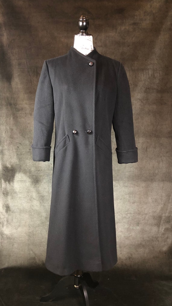 Black Trench Coat, Dark Academia, Military Style … - image 4
