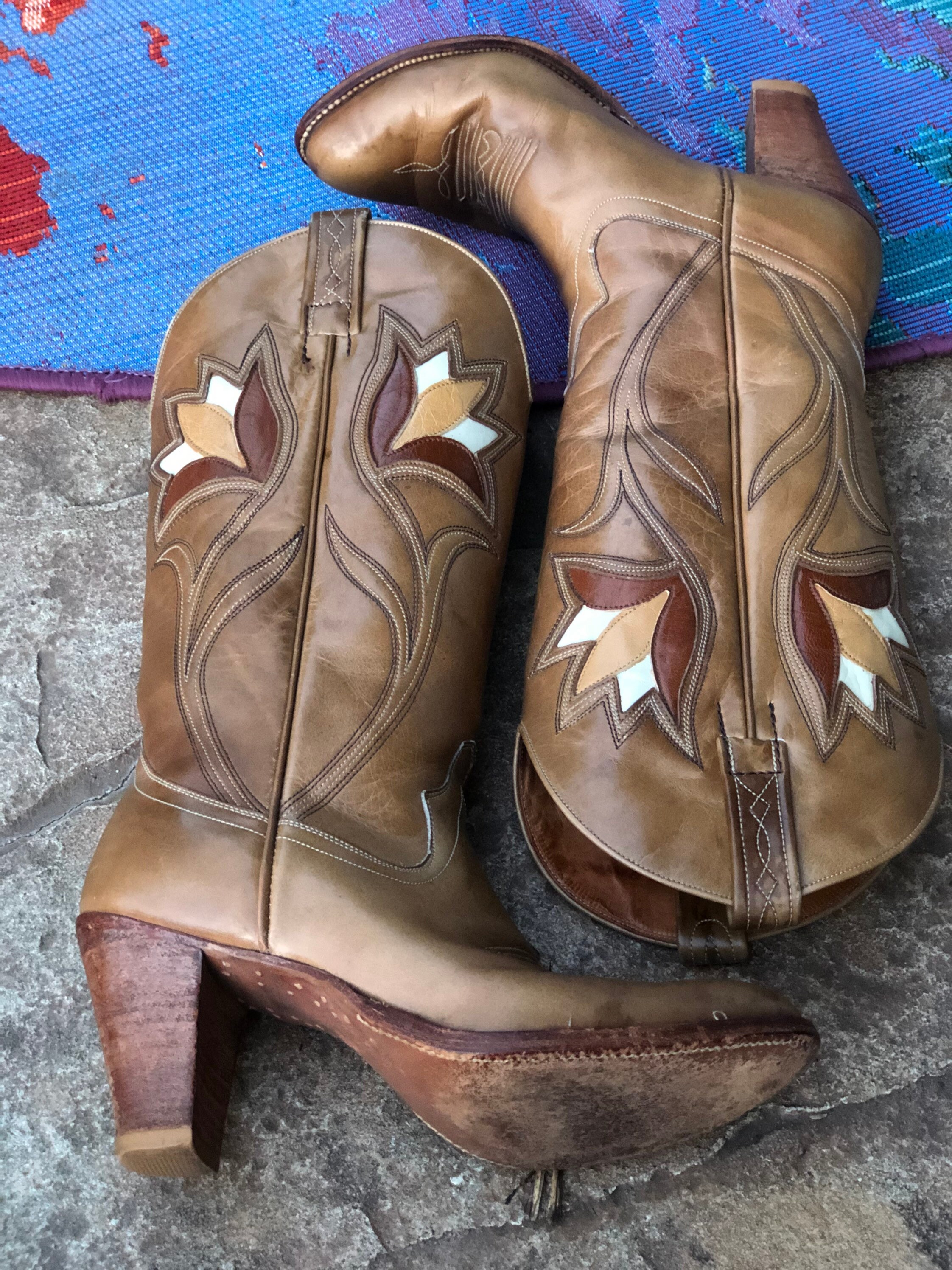 high heel western booties