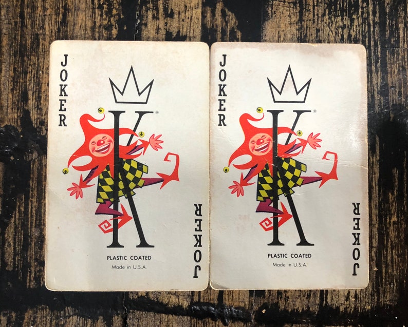 Vintage Whitman Bridge vintage butterfly Double Deck 2 Decks Playing Cards