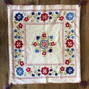 Antique Embroidered Flower Sack Pillowcase Vintage - Etsy
