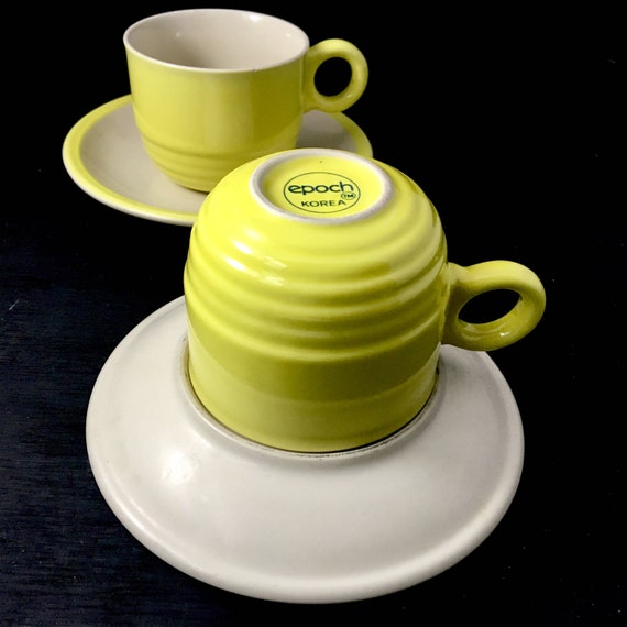 Vintage Korean Coffee Cups and Saucers by Epoch of Korea Etsy