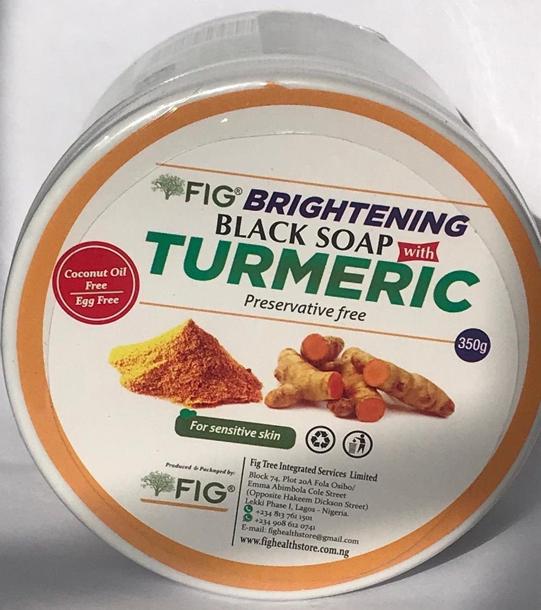 Fig Brightening Black Soap with Turmeric 350g Etsy