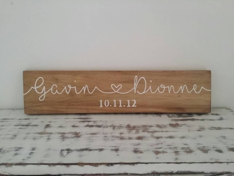 Personalised Family Name Sign custom wooden sign with any names, personalised family sign, wedding gift, wedding present, anniversary gift image 4