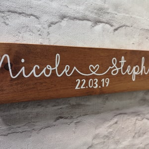 Personalised Family Name Sign custom wooden sign with any names, personalised family sign, wedding gift, wedding present, anniversary gift image 9