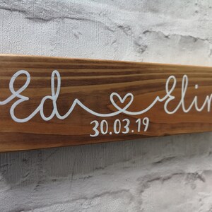 Personalised Family Name Sign custom wooden sign with any names, personalised family sign, wedding gift, wedding present, anniversary gift image 7