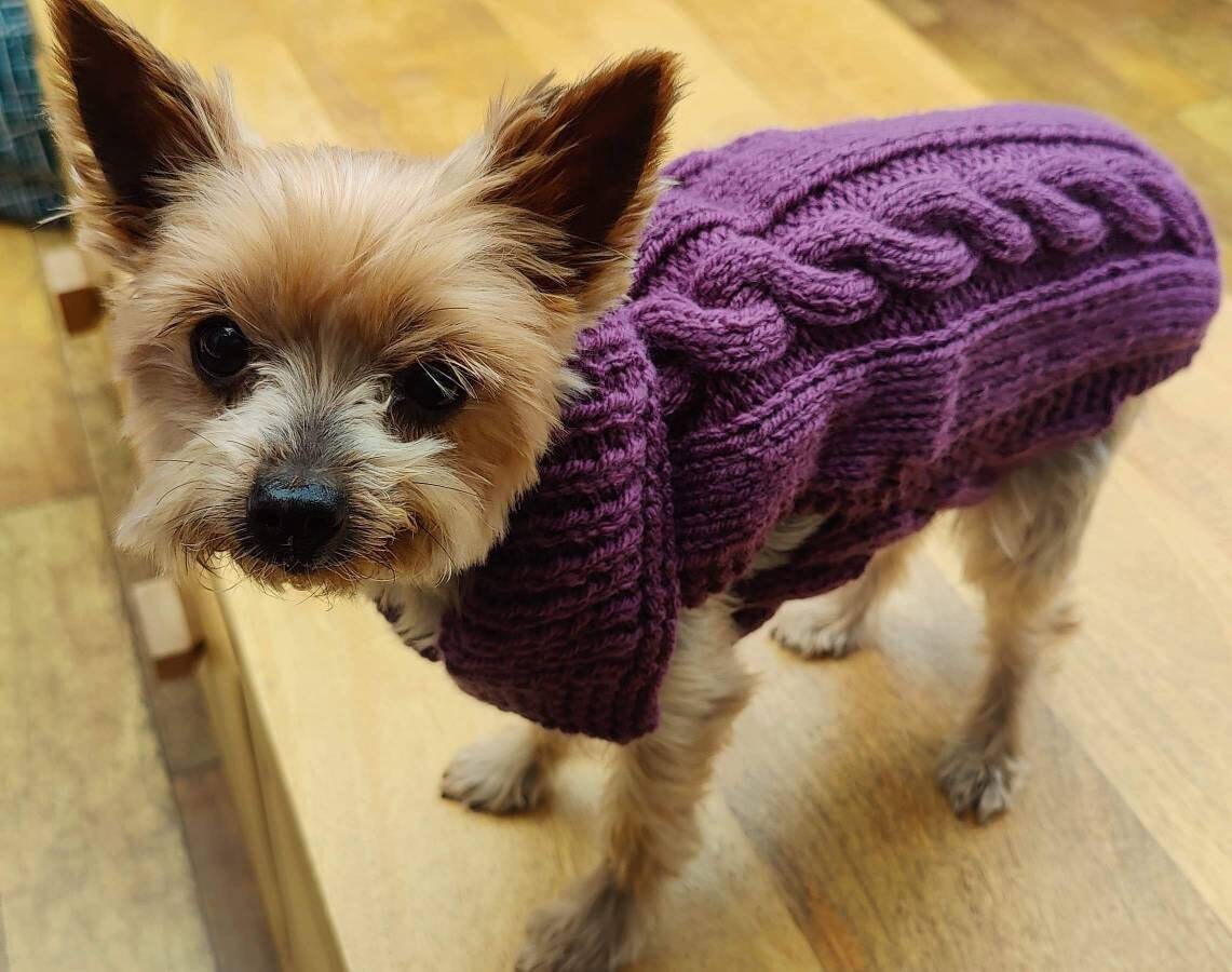 Cable Knit Dog Jumper Etsy UK