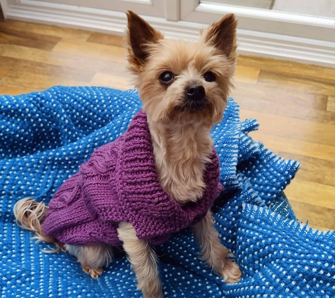 Cable Knit Dog Jumper Etsy UK