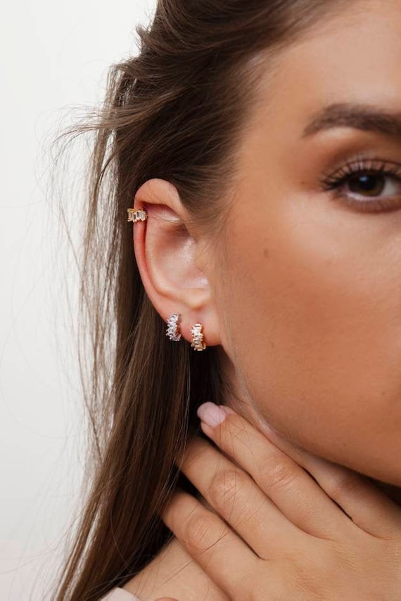 Huggie style earrings hot sale