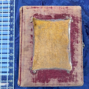 Antique Victorian Photo Album Velvet Cover, Vintage photo album, Cabinet Card Photo Album, Perfect for Altering, Collecting or Repurposing