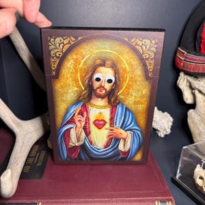 Jesus with Googly Eyes | Funny Religious Gift| Alternative Gift | Weird Gifts