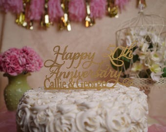 50th anniversary cake topper
