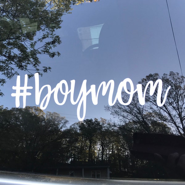 Hashtag boymom Car Decal, #boymom car decal, Mom car decal, boymom laptop decal. #boymom