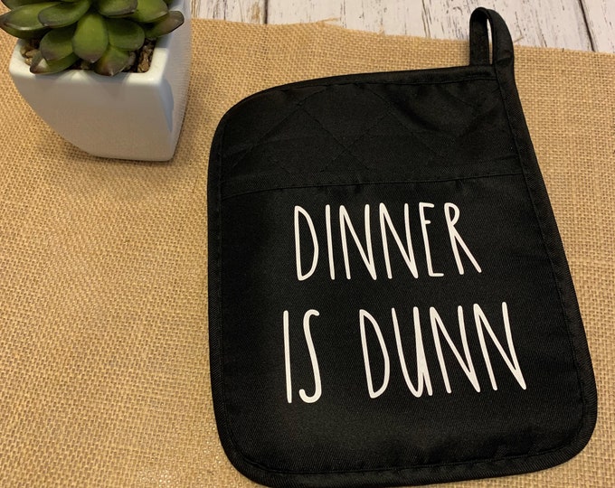 Rae Dunn Inspired Potholder / Oven Mitt, Rae Dunn Custom Potholder, Rae