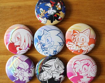 Chibi Sonic & Friends Badges
