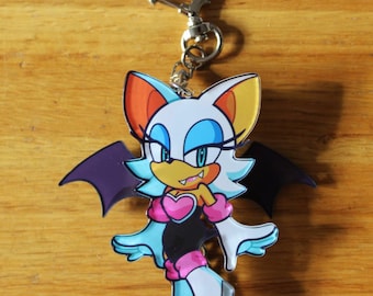 Rouge the Bat Flying Acrylic Charm